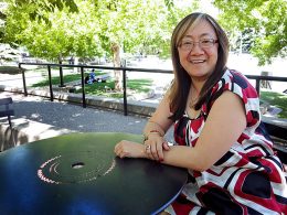 A photo of Patti Pon in Olympic Plaza